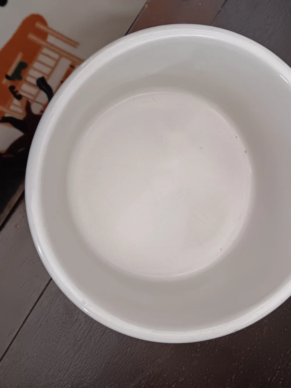 Unk White Ceramic Dog Bowl with Multi-Color Paw Prints